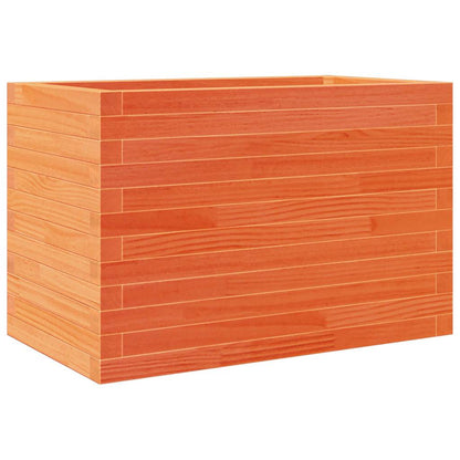 vidaXL Jardinière Bois de pin massif marron ciré 70x40x45,5 cm
