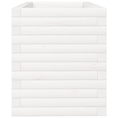 vidaXL Pflanzkübel Weiß 90x40x45,5 cm Massivholz Kiefer