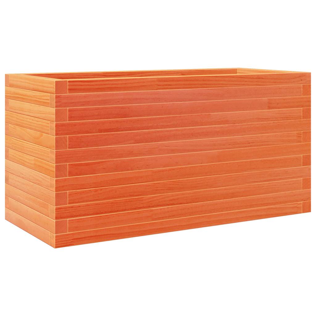 vidaXL Pflanzkübel Wachsbraun 90x40x45,5 cm Massivholz Kiefer