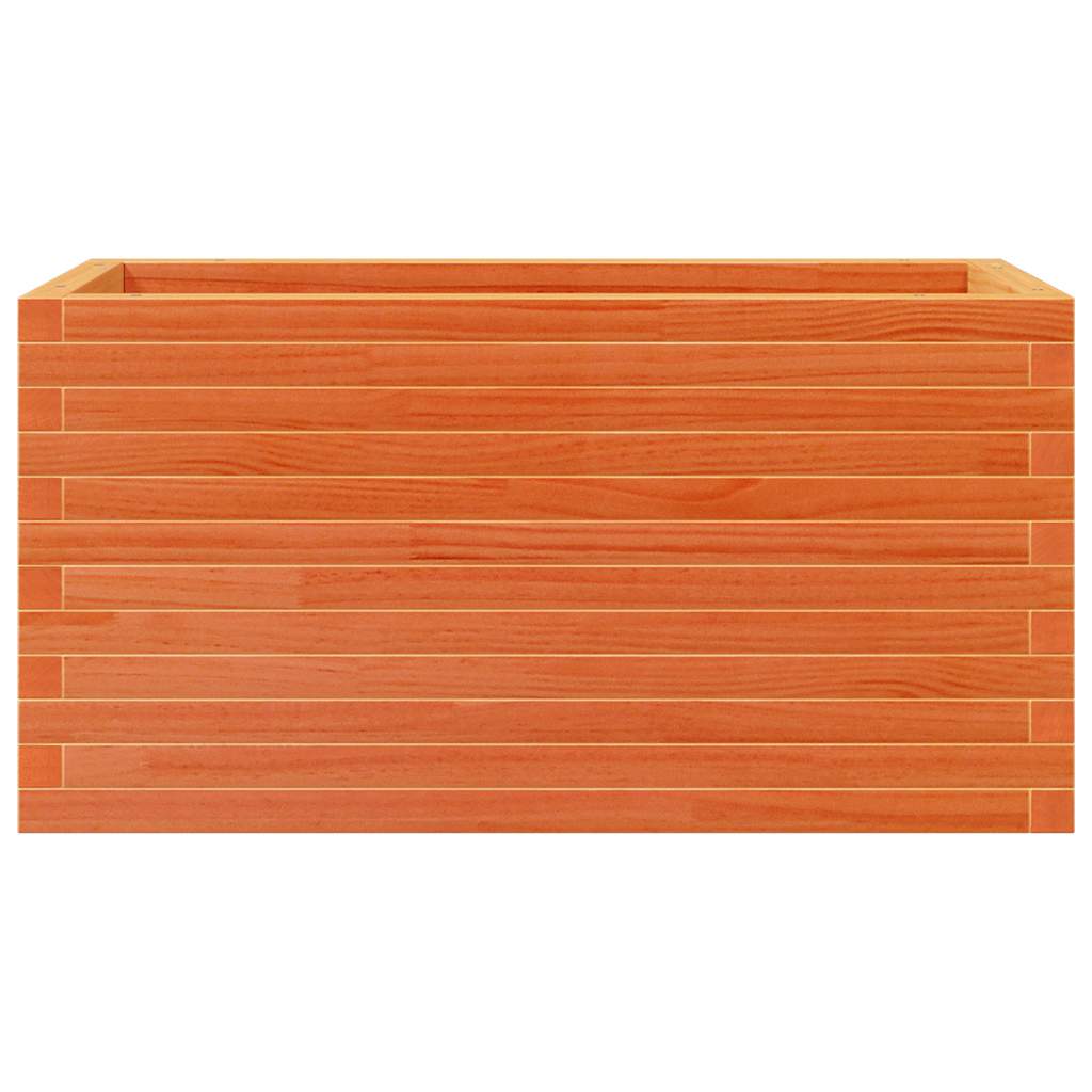 vidaXL Pflanzkübel Wachsbraun 90x40x45,5 cm Massivholz Kiefer
