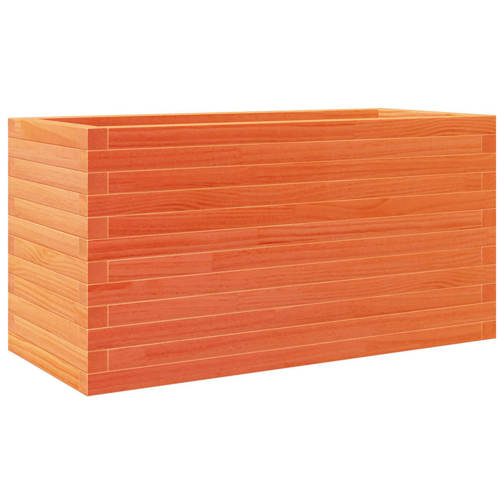 vidaXL Pflanzkübel Wachsbraun 90x40x45,5 cm Massivholz Kiefer