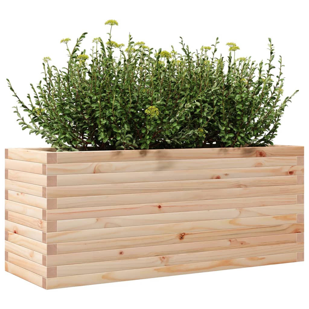vidaXL Pflanzkübel 110x40x45,5 cm Massivholz Kiefer