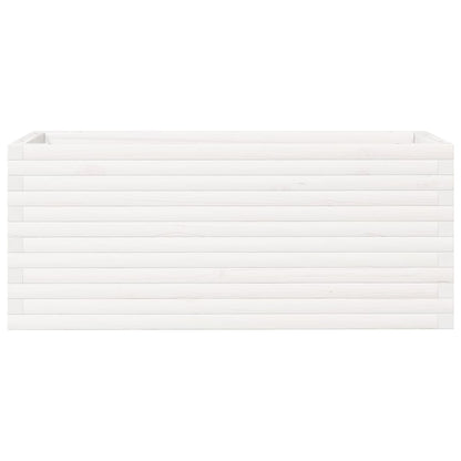 vidaXL Pflanzkübel Weiß 110x40x45,5 cm Massivholz Kiefer