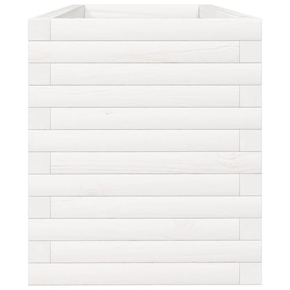 vidaXL Pflanzkübel Weiß 110x40x45,5 cm Massivholz Kiefer
