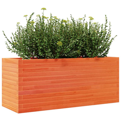 vidaXL Pflanzkübel Wachsbraun 110x40x45,5 cm Massivholz Kiefer