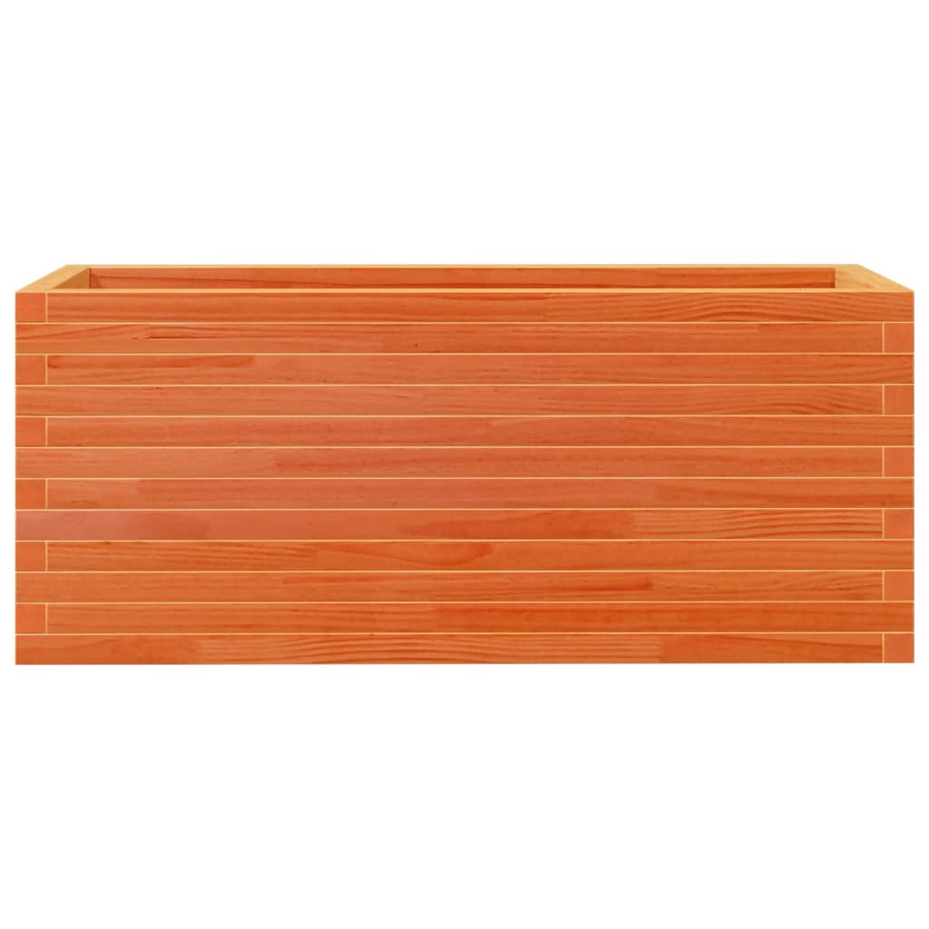 vidaXL Pflanzkübel Wachsbraun 110x40x45,5 cm Massivholz Kiefer