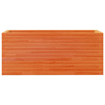 vidaXL Pflanzkübel Wachsbraun 110x40x45,5 cm Massivholz Kiefer