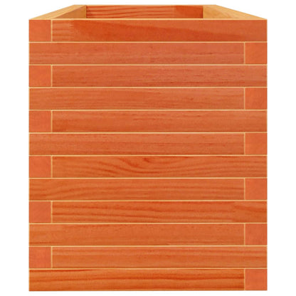 vidaXL Pflanzkübel Wachsbraun 110x40x45,5 cm Massivholz Kiefer