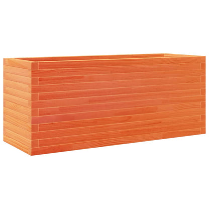vidaXL Pflanzkübel Wachsbraun 110x40x45,5 cm Massivholz Kiefer