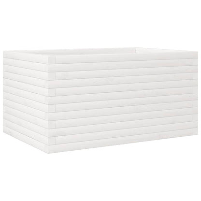 vidaXL Pflanzkübel Weiß 90x60x45,5 cm Massivholz Kiefer