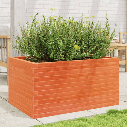 vidaXL Pflanzkübel Wachsbraun 90x60x45,5 cm Massivholz Kiefer