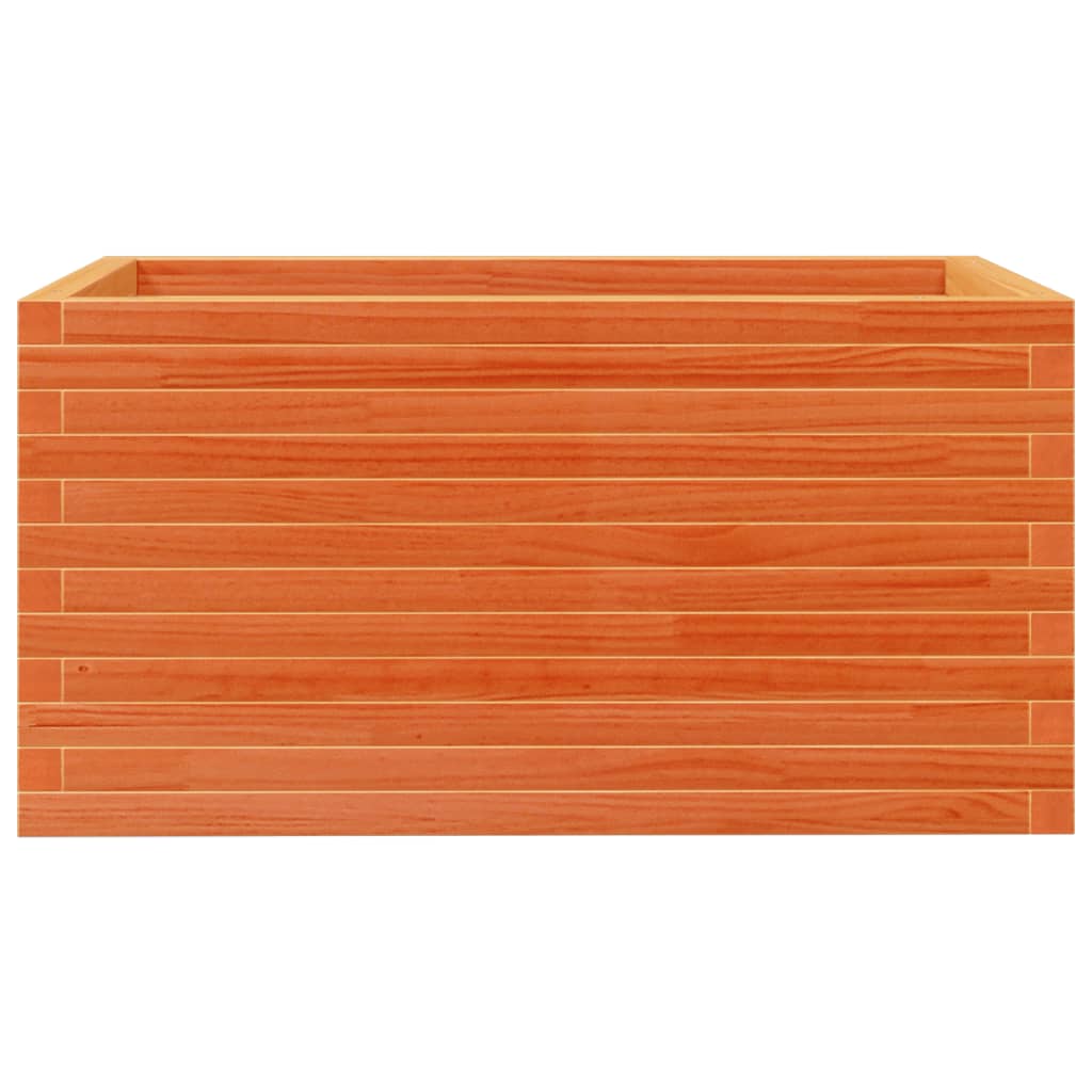 vidaXL Pflanzkübel Wachsbraun 90x60x45,5 cm Massivholz Kiefer
