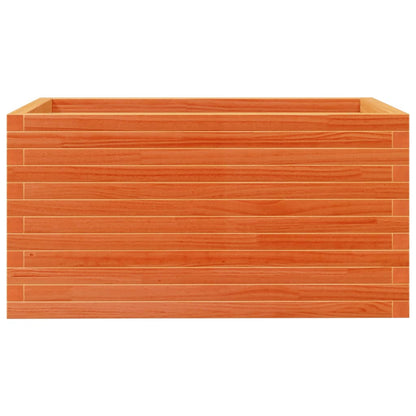 vidaXL Pflanzkübel Wachsbraun 90x60x45,5 cm Massivholz Kiefer