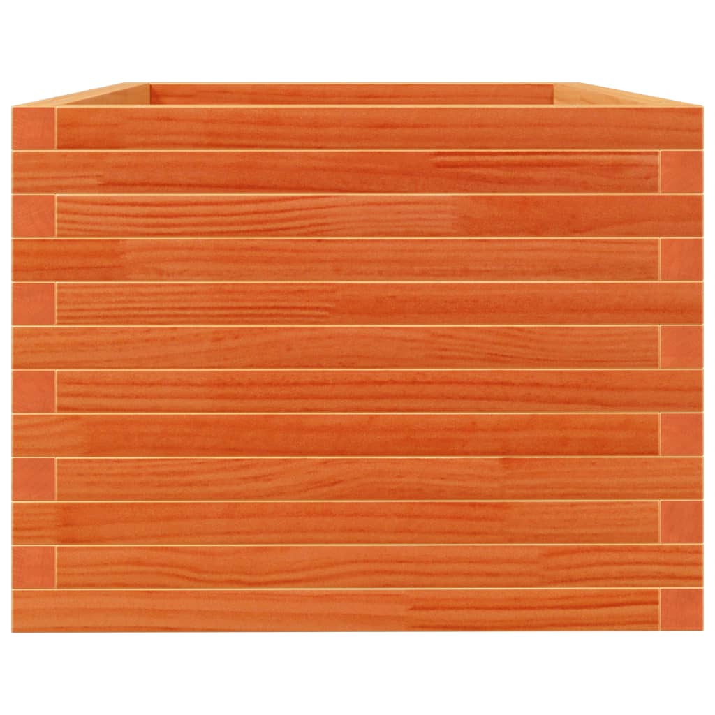 vidaXL Pflanzkübel Wachsbraun 90x60x45,5 cm Massivholz Kiefer