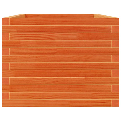 vidaXL Pflanzkübel Wachsbraun 90x60x45,5 cm Massivholz Kiefer