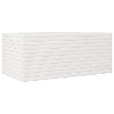 vidaXL Jardinière blanche 110x60x45,5 cm en pin massif