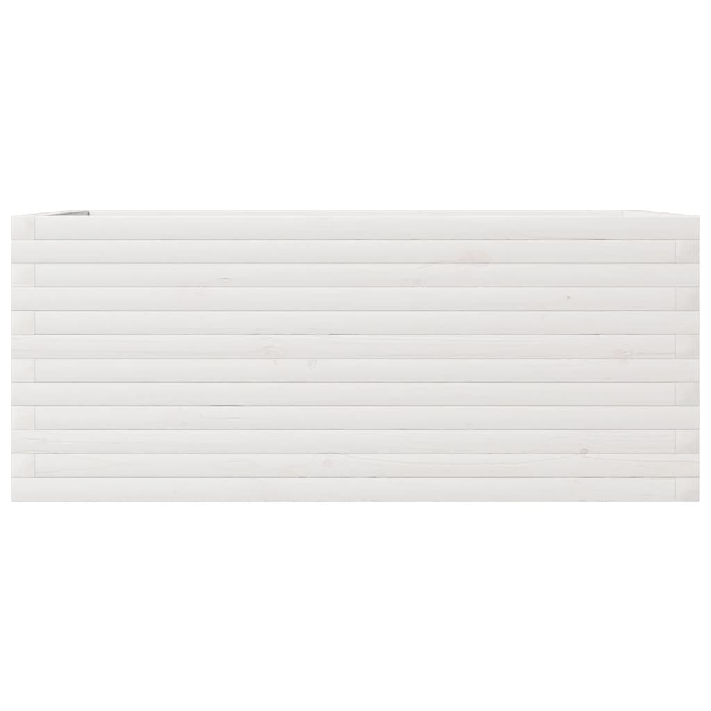 vidaXL Jardinière blanche 110x60x45,5 cm en pin massif