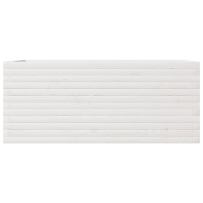 vidaXL Jardinière blanche 110x60x45,5 cm en pin massif