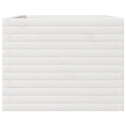 vidaXL Jardinière blanche 110x60x45,5 cm en pin massif