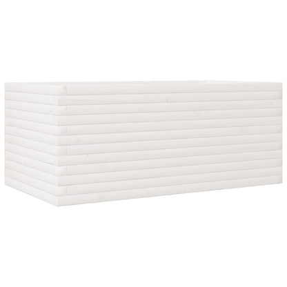 vidaXL Jardinière blanche 110x60x45,5 cm en pin massif