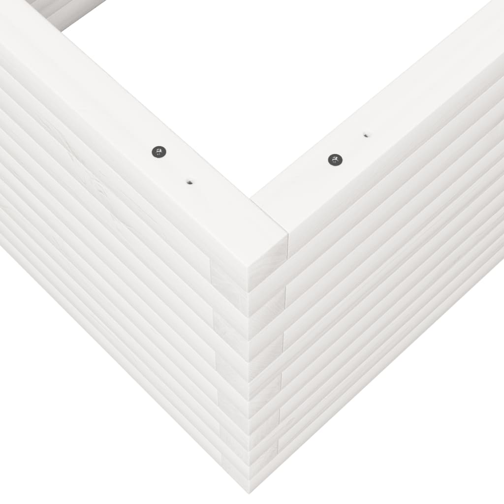 vidaXL Jardinière blanche 110x60x45,5 cm en pin massif