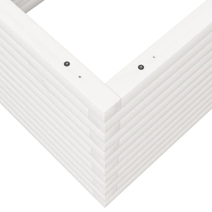 vidaXL Jardinière blanche 110x60x45,5 cm en pin massif
