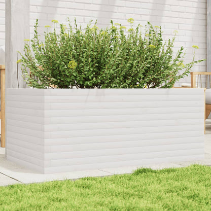vidaXL Jardinière blanche 110x60x45,5 cm en pin massif