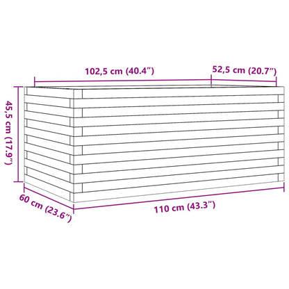 vidaXL Jardinière 110x60x45,5 cm en bois de Douglas massif