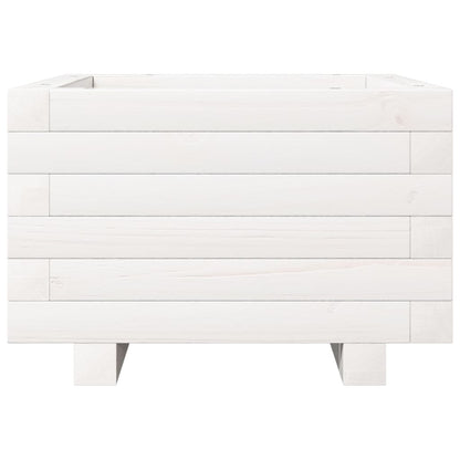 vidaXL Jardinière blanche 40x40x26,5 cm Bois de pin massif