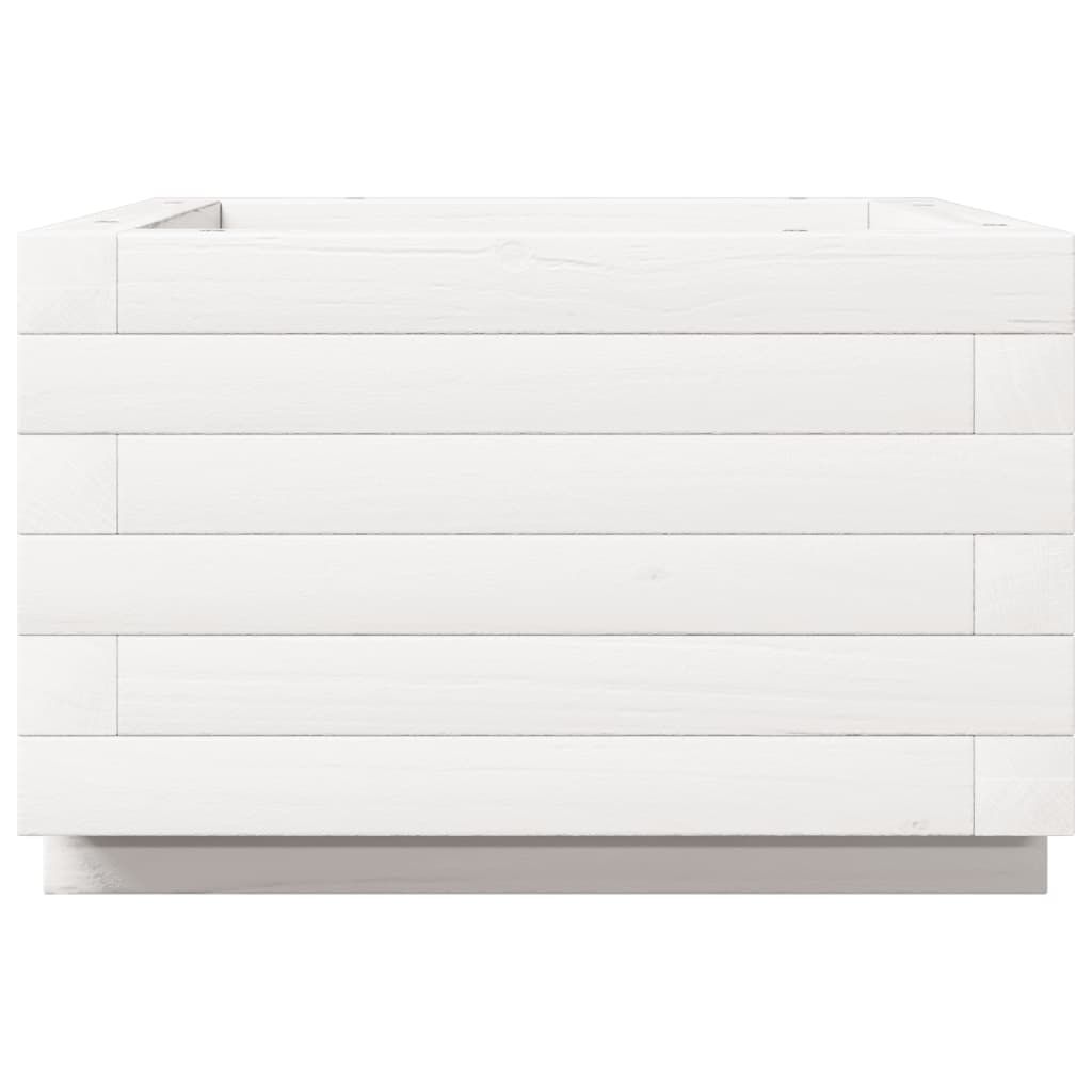vidaXL Jardinière blanche 40x40x26,5 cm Bois de pin massif