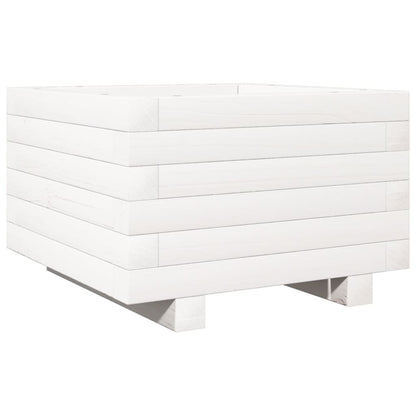 vidaXL Jardinière blanche 40x40x26,5 cm Bois de pin massif