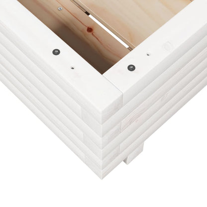 vidaXL Jardinière blanche 40x40x26,5 cm Bois de pin massif