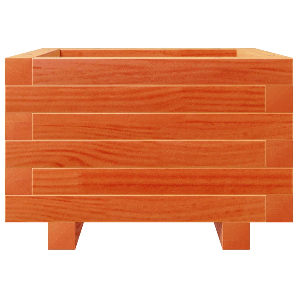 vidaXL Pflanzkübel Wachsbraun 40x40x26,5 cm Massivholz Kiefer
