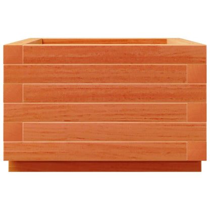 vidaXL Pflanzkübel Wachsbraun 40x40x26,5 cm Massivholz Kiefer