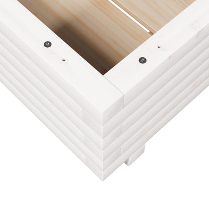 vidaXL Jardinière Blanc 50x50x26,5 cm Bois de pin massif