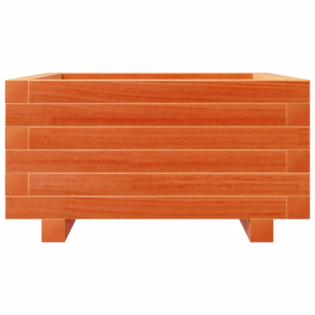 vidaXL Pflanzkübel Wachsbraun 50x50x26,5 cm Massivholz Kiefer