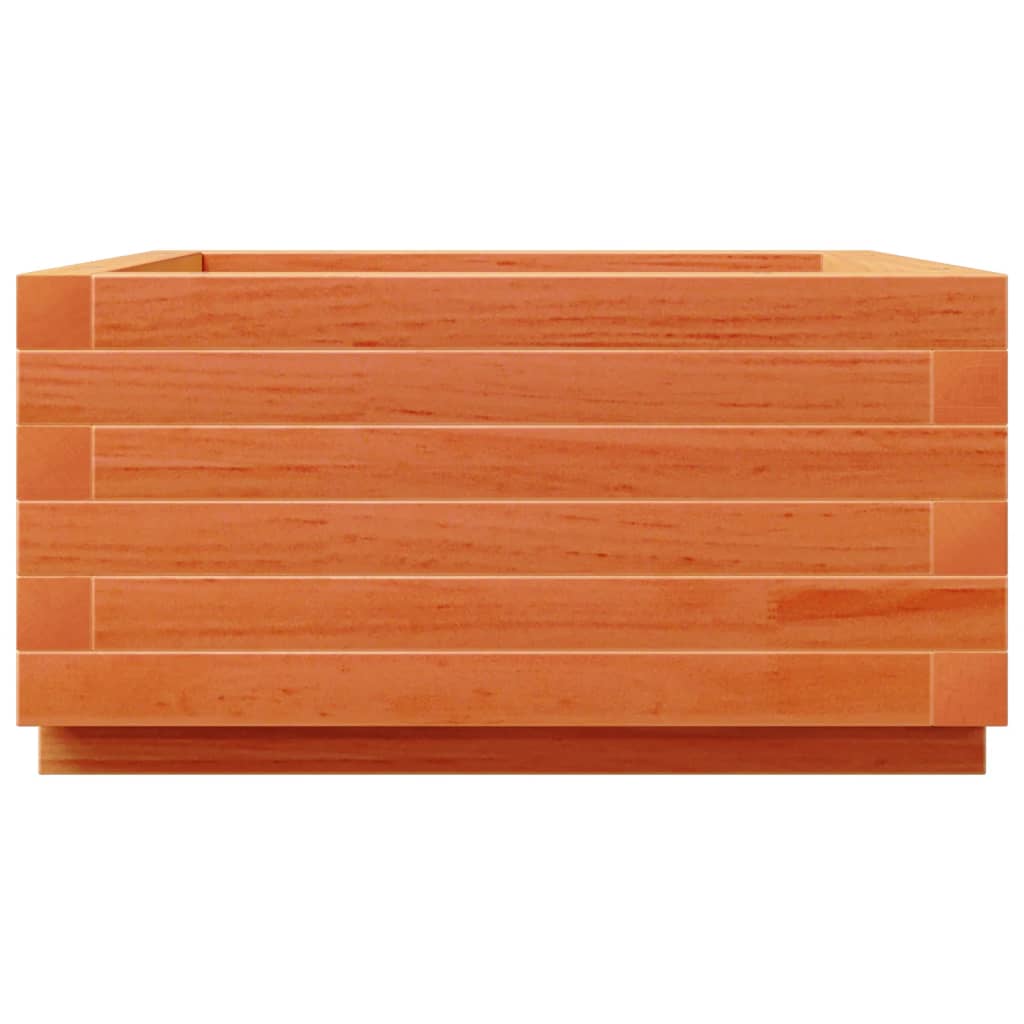 vidaXL Pflanzkübel Wachsbraun 50x50x26,5 cm Massivholz Kiefer