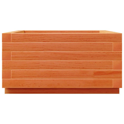 vidaXL Pflanzkübel Wachsbraun 50x50x26,5 cm Massivholz Kiefer