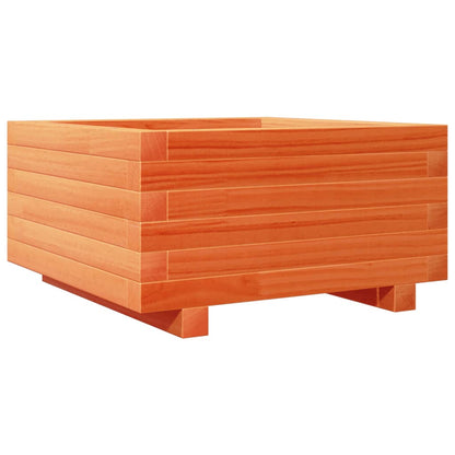 vidaXL Pflanzkübel Wachsbraun 50x50x26,5 cm Massivholz Kiefer