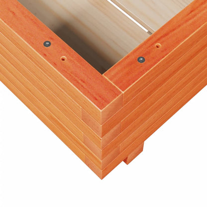 vidaXL Pflanzkübel Wachsbraun 50x50x26,5 cm Massivholz Kiefer