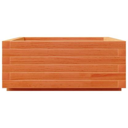 vidaXL Pflanzkübel Wachsbraun 60x60x26,5 cm Massivholz Kiefer
