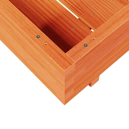 vidaXL Pflanzkübel Wachsbraun 70x70x26,5 cm Massivholz Kiefer