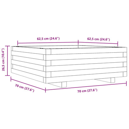 vidaXL Pflanzkübel 70x70x26,5 cm Massivholz Douglasie