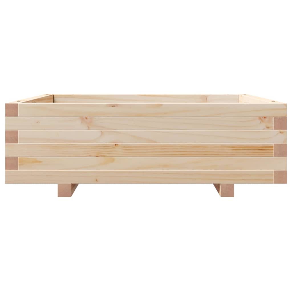 vidaXL Pflanzkübel 80x80x26,5 cm Massivholz Kiefer