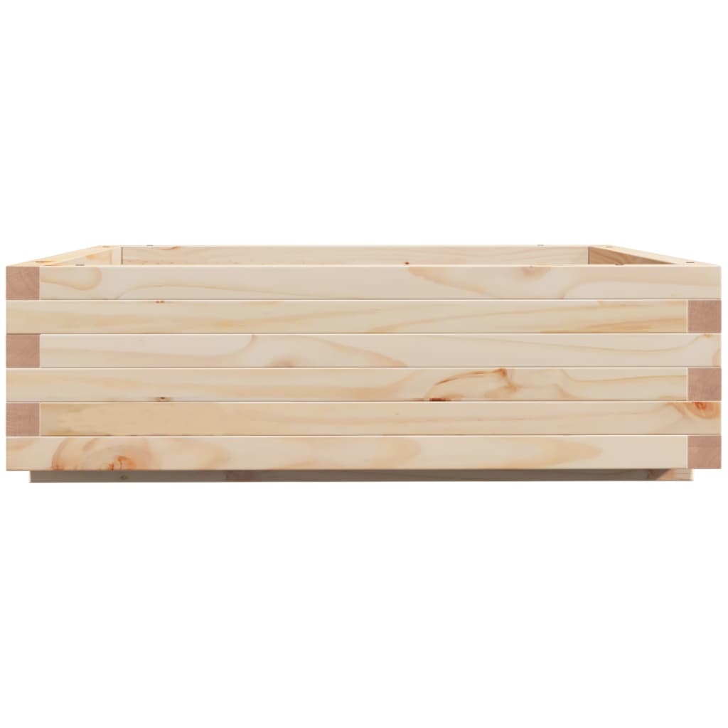 vidaXL Pflanzkübel 80x80x26,5 cm Massivholz Kiefer