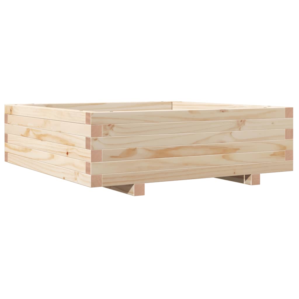 vidaXL Pflanzkübel 80x80x26,5 cm Massivholz Kiefer