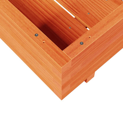 vidaXL Pflanzkübel Wachsbraun 80x80x26,5 cm Massivholz Kiefer
