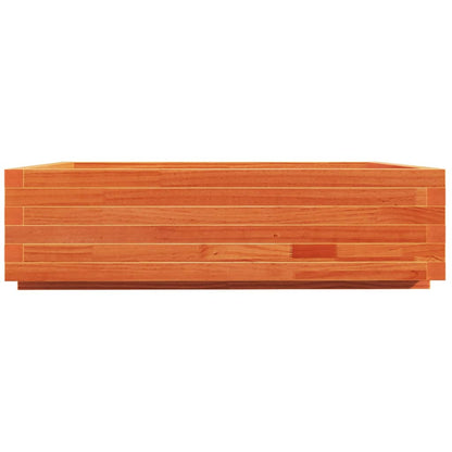 vidaXL Pflanzkübel Wachsbraun 90x90x26,5 cm Massivholz Kiefer