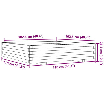 vidaXL Jardinière 110x110x26,5 cm en bois massif de douglas