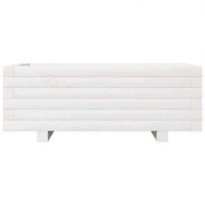 vidaXL Pflanzkübel Weiß 70x40x26,5 cm Massivholz Kiefer